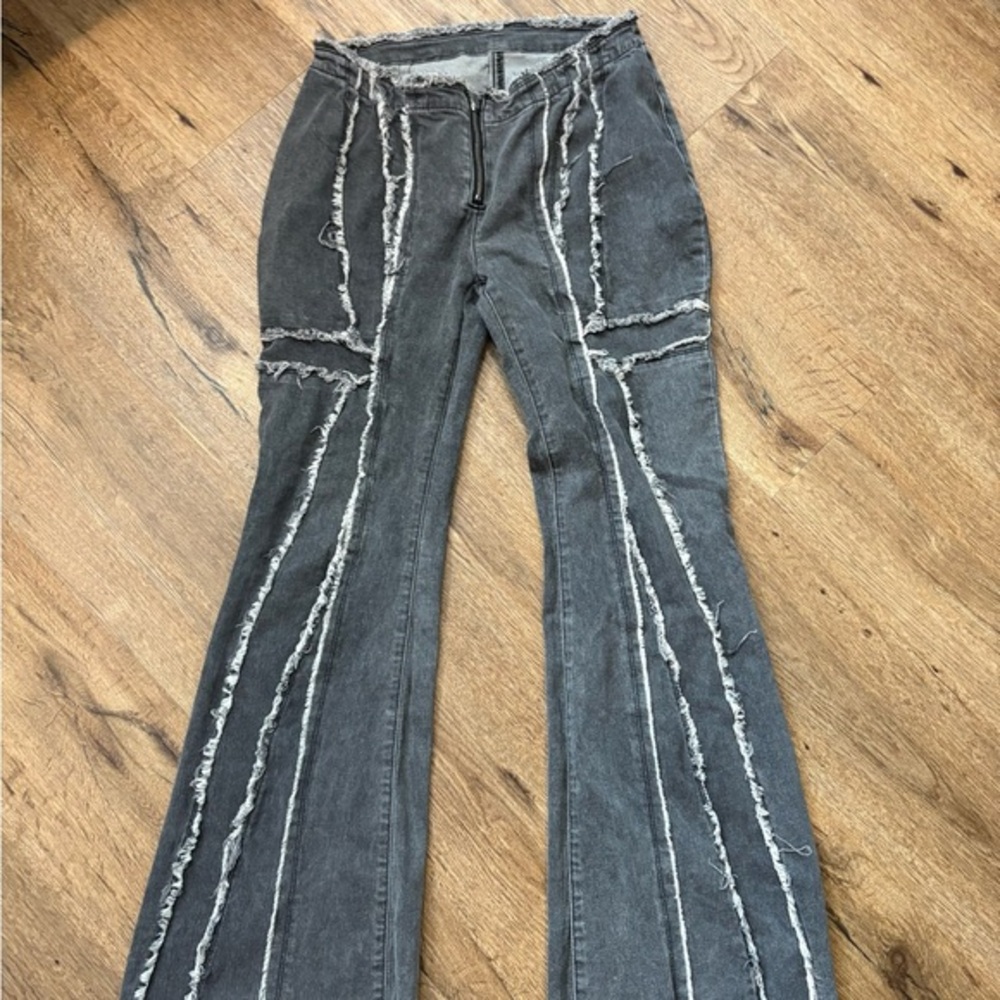 SHEIN Charcoal Flare Jeans
